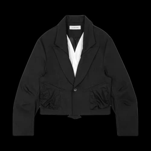 Kiko Kostadinov Antharas Cropped Jacket 'Jet Black/Snow White'