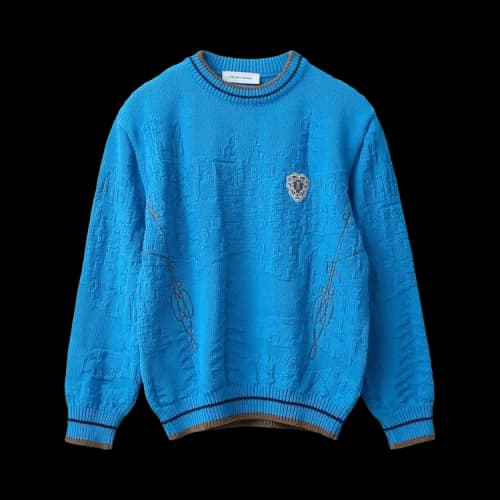 Kiko Kostadinov Fitz Knit Jumper 'Cerulean/Russet Brown/Black'
