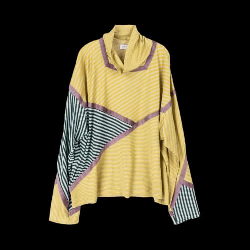 Kiko Kostadinov Raday Short Jersey Top 'Lemon/Light Grey'