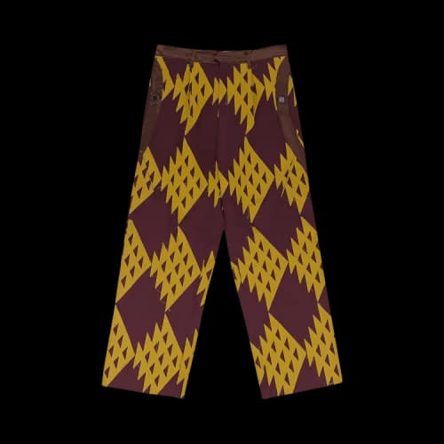 Kiko Kostadinov Aristides Wide Trousers 'Maroon'