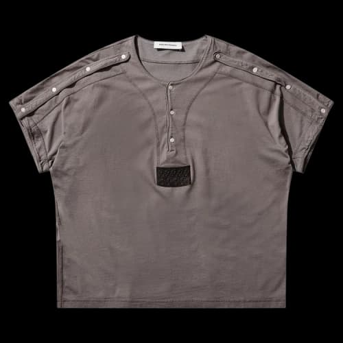 Kiko Kostadinov Sargo Short-Sleeve Henley 'Iris'
