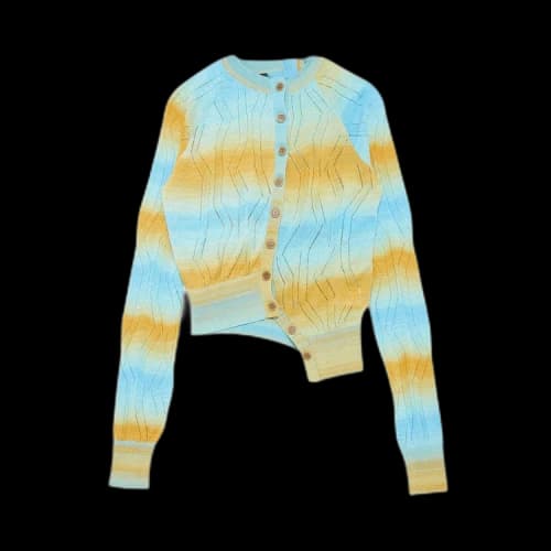 Kiko Kostadinov Shelly Asymmetric Cardigan 'Jan Juc Space Dye'