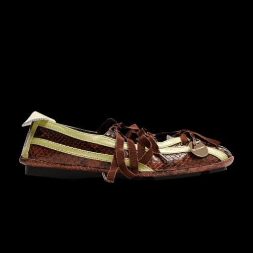 Kiko Kostadinov Lella Hybrid 'Brown Python Golden Lime' (Women's)