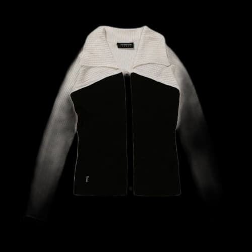Kiko Kostadinov Rover Knit Cardigan 'Phantom Black/Bone White'