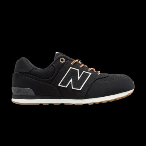 New Balance 574 Big Kid Wide 'Black Gum'
