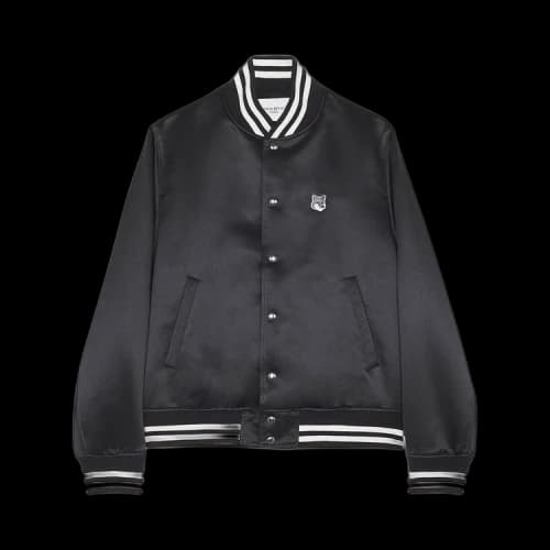 Maison Kitsuné Satin Teddy Jacket 'Black'