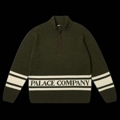 Palace x C.P. Company Funnel Neck Knit 'Olive'