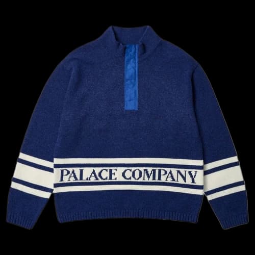 Palace x C.P. Company Funnel Neck Knit 'Bright Cobalt'