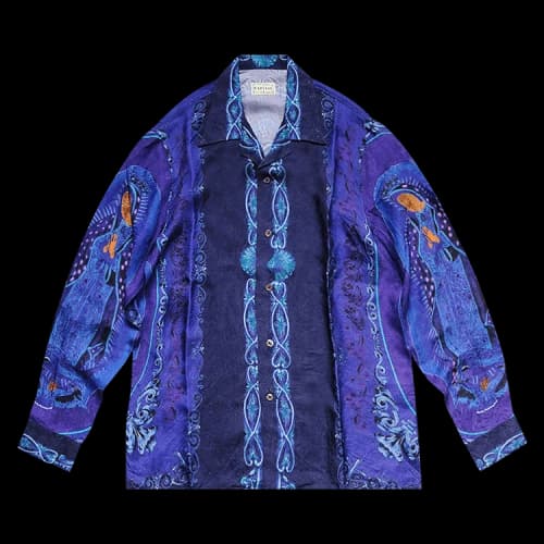 Kapital Virgin Mary Open Collar Shirt 'Purple'