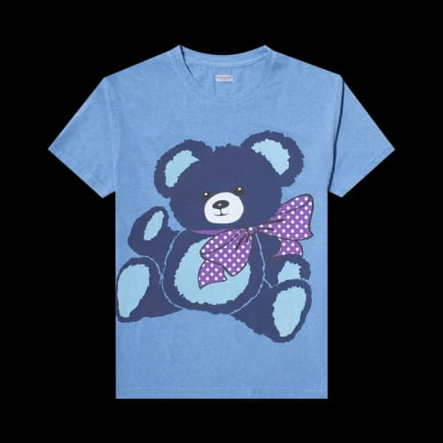 Kapital 18.5/-Jersey Dye Crew Tee (Blue Bear) 'Indigo'
