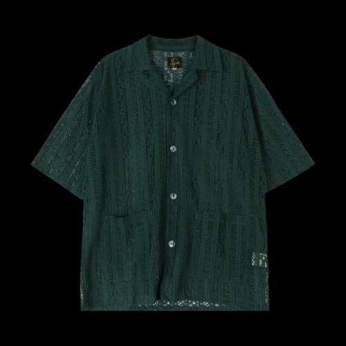 Needles Cabana Shirt C/PE/R Lace Cloth/Stripe 'Green'