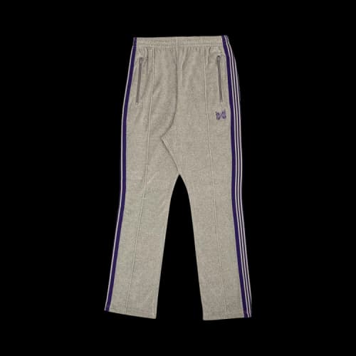 Needles Narrow Logo Velvet Track Pants 'Grey'
