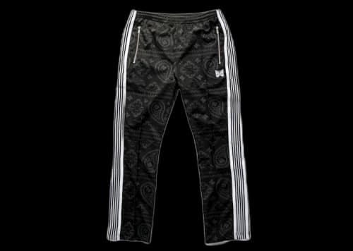 Needles x Nubian Narrow Track Pants Black Paisley