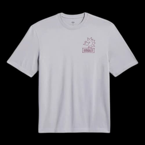 adidas Skateboarding x Mark Gonzales Not Amused T-Shirt Asia Sizng 'Halo Silver Shadow Red'