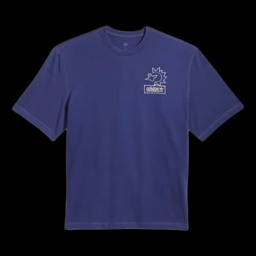 adidas Skateboarding x Mark Gonzales Not Amused T-Shirt Asia Sizng 'Muted Purple Acid Orange'