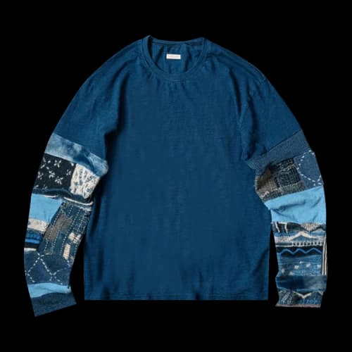 Kapital Boro Nomad Patch IDG Jersey Hippie Tee 'Indigo'