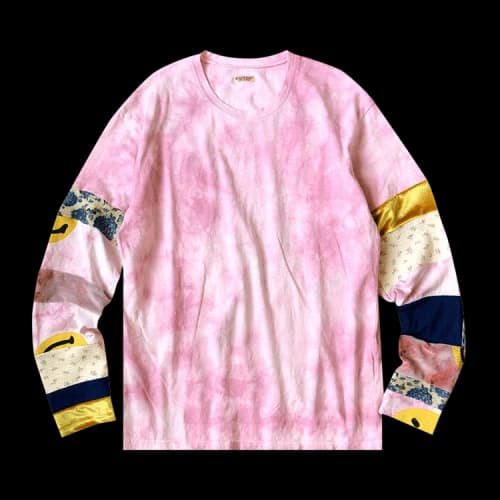 Kapital Tenjiku Uneven Dip Dye Hippie Ron Tee 'Pink'