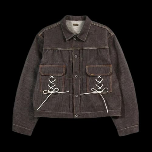 Kapital Century Denim Lace Up 2nd Jacket 'Brown'