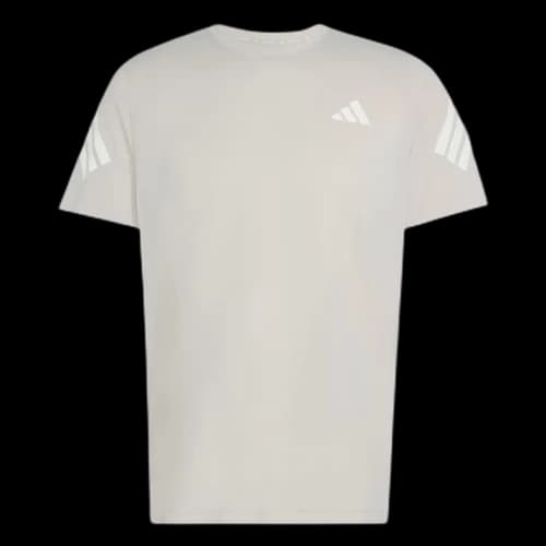 Adidas Running T Shirts Men's Gray/White Crew Neck Moderate