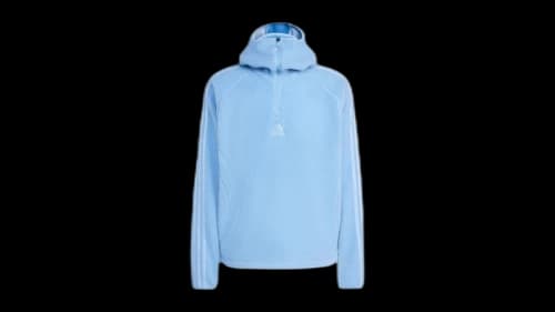 adidas Borg Fleece Teamgeist 1/4 Zipper Hoodie Ash Blue