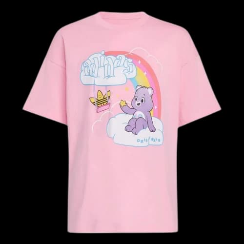 (GS) adidas x Care Bears Slim 3 Stripes T-Shirt Asia Sizing 'Light Pink'