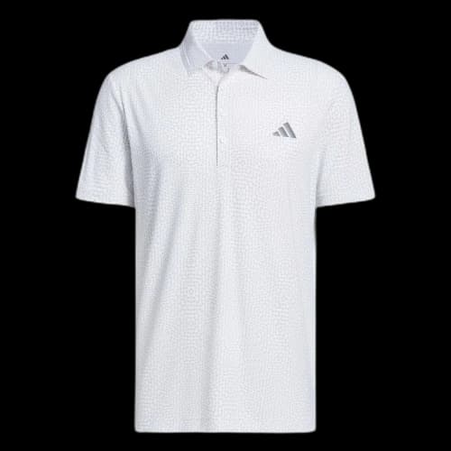 Adidas Ultimate365 Golf Clothing Men's White/Gray Polo Collar Moderate