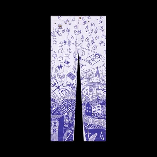 KidSuper Doodle Drawing Pants 'White'
