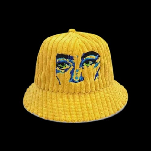 KidSuper Corduroy Face Bell Hat 'Mustard'