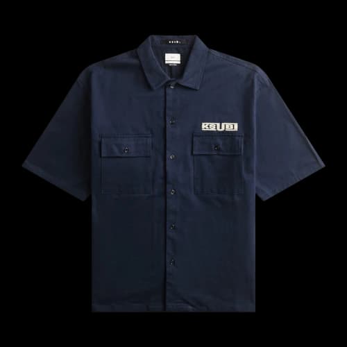 Ksubi Zoom Boiler Short Sleeve Shirt 'Navy'