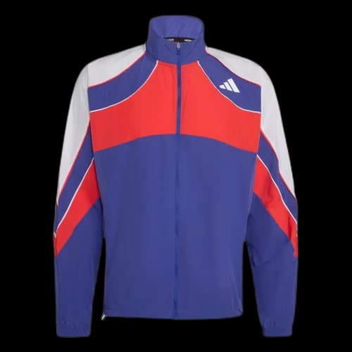Adidas Running Jackets Men's Dual Indigo/Semi Transparent Red/White Stand Collar Moderate Other