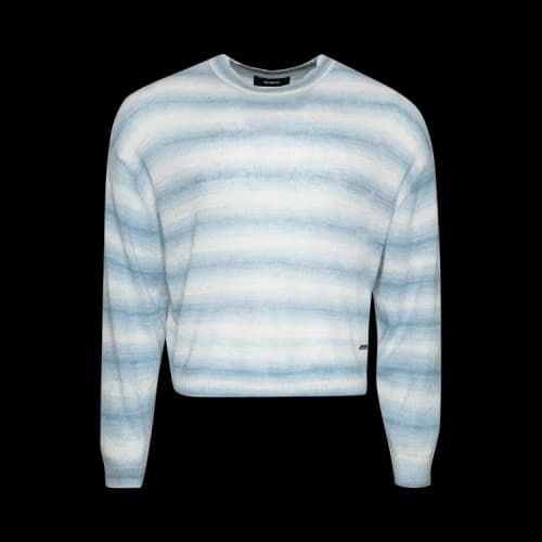 Nahmias Striped Knit Boxy Crewneck 'Ocean Stripe'