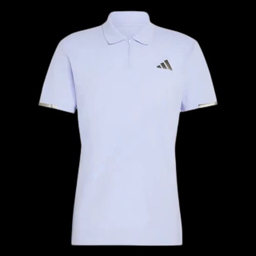 Adidas Tennis Tops Men's Violet Tone Polo Collar Moderate
