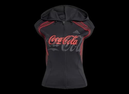 adidas x Coca-Cola Women's Slouchy GFX Hooded Top Black