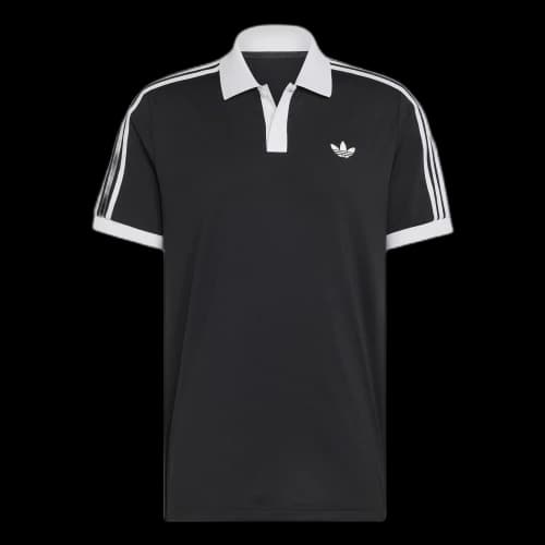 Adidas Originals Sport Performance Tennis Tops Men's Black Polo Collar Moderate