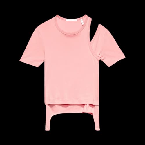 Helmut Lang Rib Layer Base Tee 'Orchid'