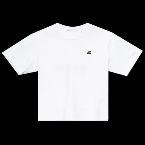 Helmut Lang Cropped Logo Tee 'White'
