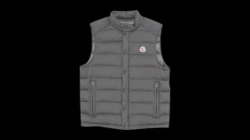 Moncler Barthe Stand Up Collar Vest Thunderstorm