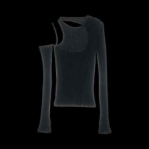 Helmut Lang Luxe Pima Cutout Top 'Black'