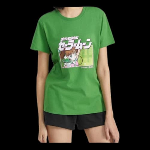 Skechers SS20 Sailor Moon Crossover Short Sleeve Green T-Shirt
