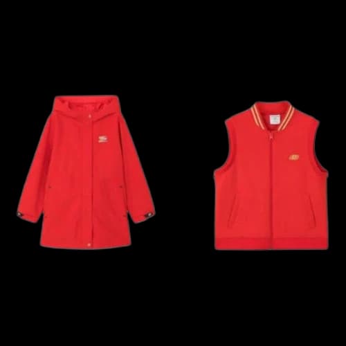 (GS) Skechers CNY Series 3-In-1 Sport Jacket Suit 'Red'