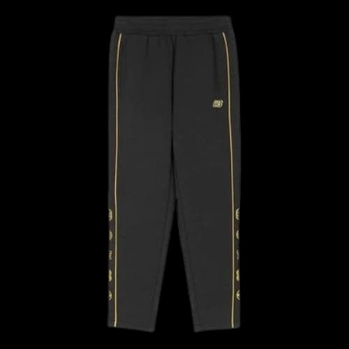 (GS) Skechers Logo Printed Waist Knitted Casual Pants 'Black Yellow'