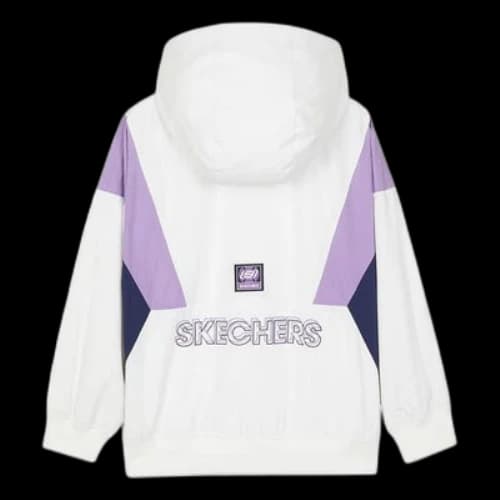 (GS) Skechers Casual Full-Zip Jacket 'White Purple Black'
