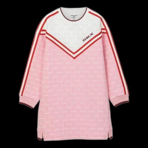 (GS) Skechers SKX Full Printed Dress 'Pink White'