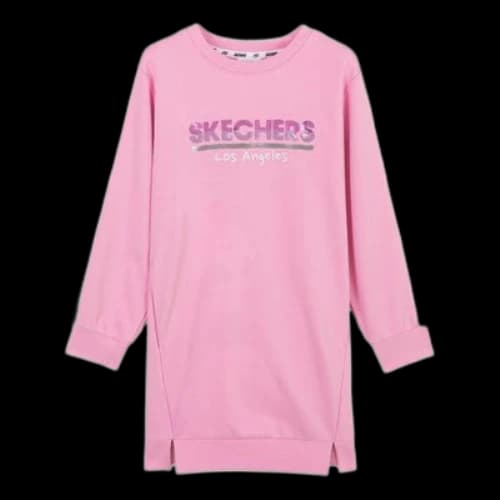 (GS) Skechers Logo Printed Crew Dress 'Pink'