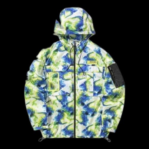 Skechers Casual Woven Camo Jacket 'Green Blue White'