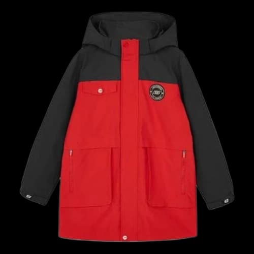 (GS) Skechers New Year Series Brand Logo Letter Print Hooded Jacket 'Red Black'