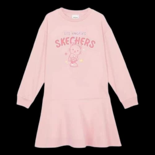 (GS) Skechers Hilarious Monster Series Letter Cartoon Printed Dress 'Pink Purple'