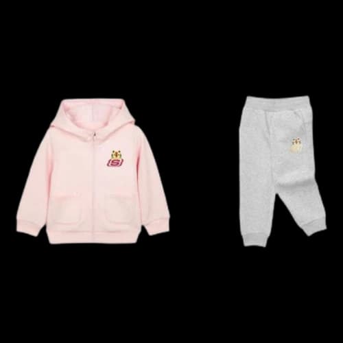 (GS) Skechers CNY Series Graphic Set 'Pink Grey'
