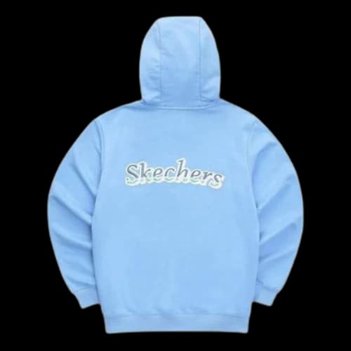 Skechers Logo Printed Hoodie 'Blue Pink Black White'