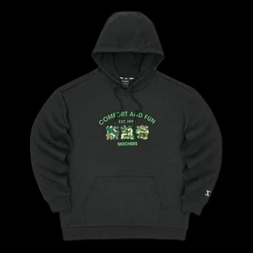 Skechers Graphic Hoodie 'Black Green Beige Red Grey'